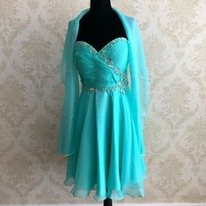 BNWT May Queen chiffon beaded dress